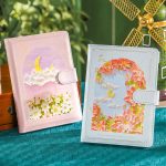 Dream Of Light And Shadow 3D Oil Painting Moon Flower Journal - Image 3