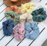 8pcs Solid Color Cute Scrunchies Hairband - Image 12