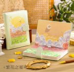 Dream Of Light And Shadow 3D Oil Painting Moon Flower Journal - Image 9