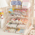 Transparent Acrylic Desk Organizer Storage