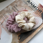 8pcs Solid Color Cute Scrunchies Hairband - Image 3