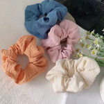 8pcs Solid Color Cute Scrunchies Hairband - Image 4