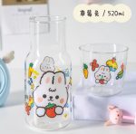 Bunny Bear Glass Bottle with Cup - Image 11