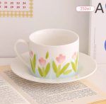 Cute Tulip Coffee Cup Aesthetic female mug - Image 9