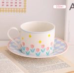 Cute Tulip Coffee Cup Aesthetic female mug - Image 8