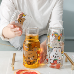 Bunny Bear Glass Bottle with Cup - Image 13