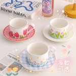 Cute Tulip Coffee Cup Aesthetic female mug