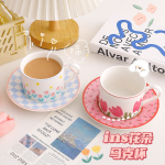 Cute Tulip Coffee Cup Aesthetic female mug - Image 3