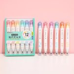 6pcs Kawaii Cat Paw Double Head 12Colors Fluorescent Soft Color Highlighters School Office Supplies - Image 7
