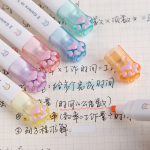 6pcs Kawaii Cat Paw Double Head 12Colors Fluorescent Soft Color Highlighters School Office Supplies - Image 2