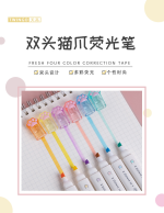 6pcs Kawaii Cat Paw Double Head 12Colors Fluorescent Soft Color Highlighters School Office Supplies - Image 5