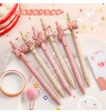 6pcs Pink Kawaii Stationery Gel pen school office supplies - Image 16