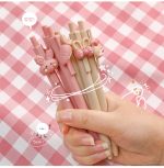 6pcs Pink Kawaii Stationery Gel pen school office supplies - Image 4