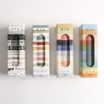 10pcs Vintage Grid Alphabet Number Masking Washi Tape - Image 5