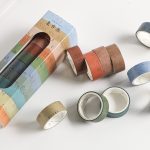 10pcs Vintage Grid Alphabet Number Masking Washi Tape - Image 3
