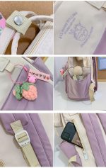 Japanese Style Cute Candy Color Lightweight High Quality Teen Rucksuck Sweet Highschool Backpack - Image 7