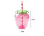 500ml Summer Cute Strawberry Straw Water Bottle Milk Coffee Straw Cup for Home waterbottle with strawwater bottle for girls - Image 5