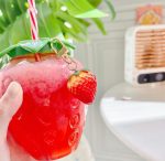 500ml Summer Cute Strawberry Straw Water Bottle Milk Coffee Straw Cup for Home waterbottle with strawwater bottle for girls - Image 6