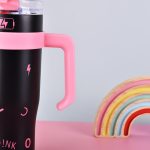 1250ml BlackPink Huge Hug Bucket Girly tumbler sippy Stainless Steel Cup portable travel drink mug with straw - Image 12