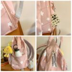 Japanese female high-looking Star girl high schoolbag Korean version portable shoulder bag travel backpack - Image 3