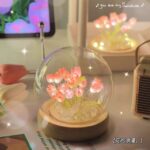 DIY LED Tulip Night Light Simulation Atmosphere Lamp Gift for Friend