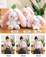Cute Rabbit in Strawberry Little Buddy Stuffed Plush Cuddly Bunny Plushie - Image 8