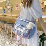 Japanese Cute Sweet Bump Color Capacious Tutoring Shoulder Bag