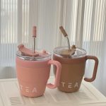 480ml Coffee & Tea Cup with Straw Lid Stainless Steel Thermos Mug for Hot Cold Drinks Water Tea Milk Office Outdoor Portable Cup Travel Bottle - Image 2