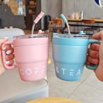 480ml Coffee & Tea Cup with Straw Lid Stainless Steel Thermos Mug for Hot Cold Drinks Water Tea Milk Office Outdoor Portable Cup Travel Bottle - Image 19