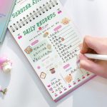 Cherry Cute Daily Planner Student Time Management Coil Book Stationery Office supplies