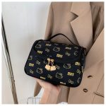 HelloKitty Makeup Bag Korean Sanrio Cosmetic Bags Kawaii Makeup Pouch Cute Travel Organizer Toiletry Box Make Up Cases