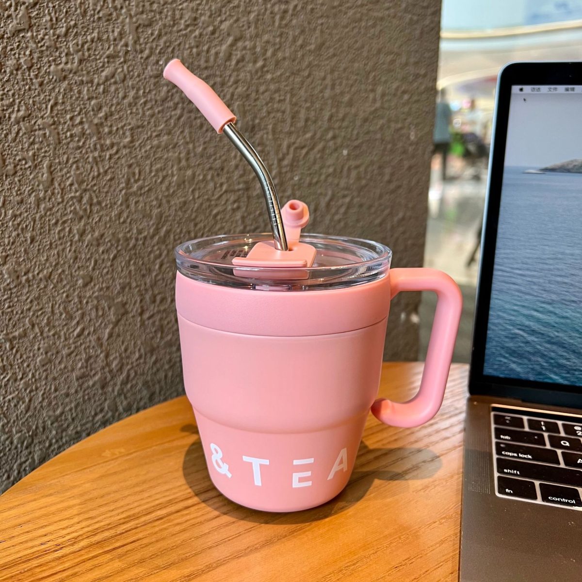 480ml Coffee & Tea Cup with Straw Lid Stainless Steel Thermos Mug for Hot Cold Drinks Water Tea Milk Office Outdoor Portable Cup Travel Bottle - Image 24
