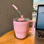 480ml Coffee & Tea Cup with Straw Lid Stainless Steel Thermos Mug for Hot Cold Drinks Water Tea Milk Office Outdoor Portable Cup Travel Bottle - Image 24