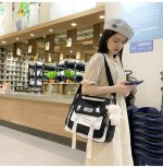 Japanese Cute Sweet Bump Color Capacious Tutoring Shoulder Bag - Image 22