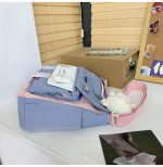Japanese Cute Sweet Bump Color Capacious Tutoring Shoulder Bag - Image 19