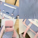 Japanese Cute Sweet Bump Color Capacious Tutoring Shoulder Bag - Image 6