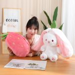 Cute Rabbit in Strawberry Little Buddy Stuffed Plush Cuddly Bunny Plushie - Image 6
