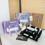 Japanese Cute Sweet Bump Color Capacious Tutoring Shoulder Bag - Image 7