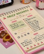 Cherry Cute Daily Planner Student Time Management Coil Book Stationery Office supplies - Image 6