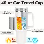 1200ml 40oz Stainless Steel Girly Tumbler with Handle and Lid Summer drinkware Office Travel  Drinking Cup - Image 11