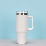1200ml 40oz Stainless Steel Girly Tumbler with Handle and Lid Summer drinkware Office Travel  Drinking Cup - Image 4