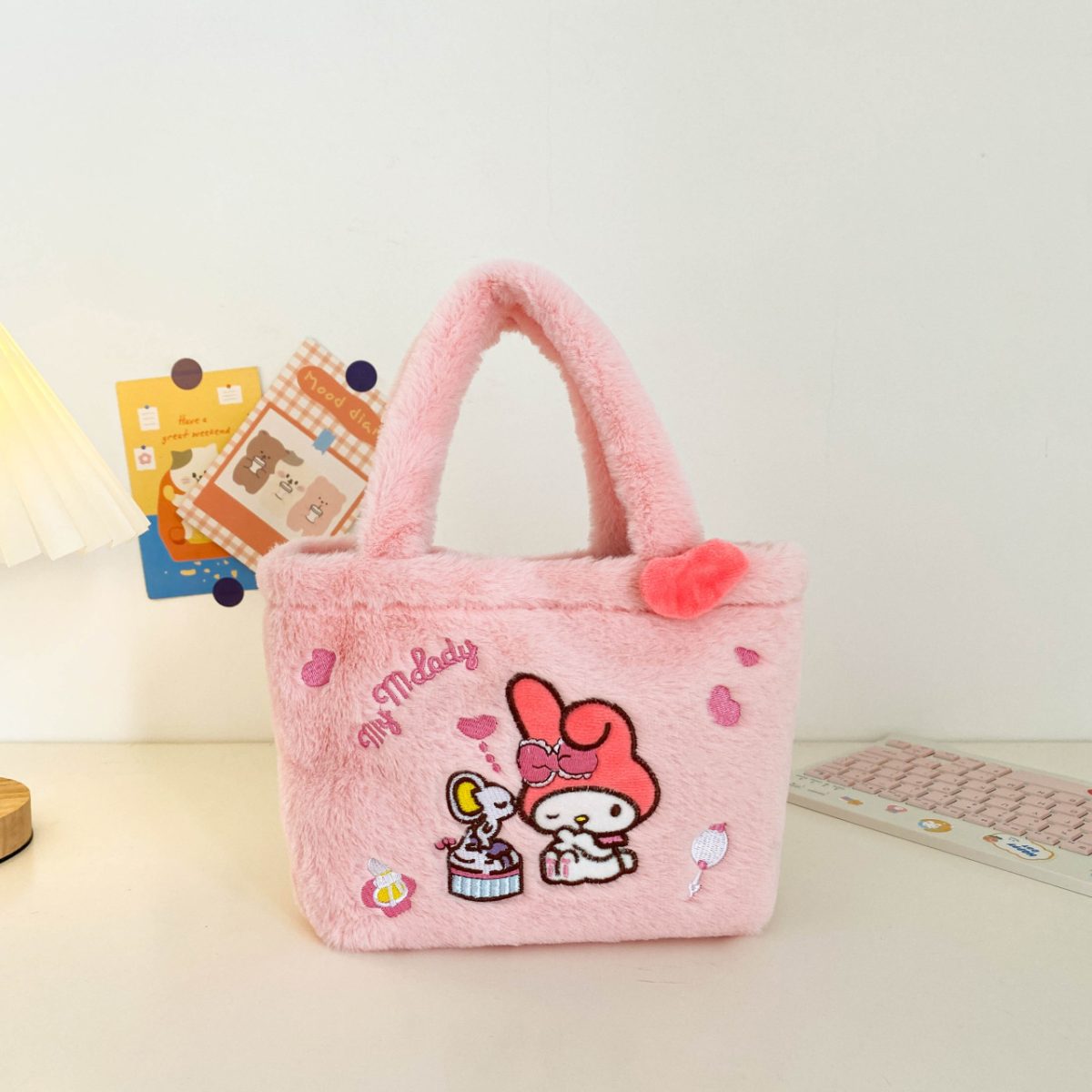 Sanrio Kawaii Plush Bag Hello Kitty Kuromi Lazy Girl Plushie Handbag Melody Cinnamoroll Cartoon Stuffed Tote Bag Birthday Gifts For Girls - Image 18