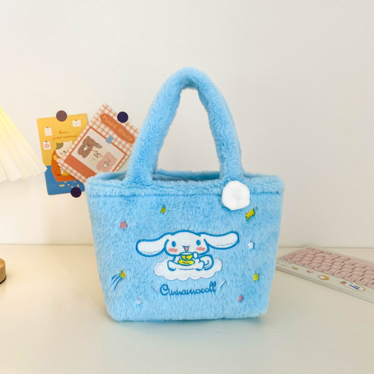 Sanrio Kawaii Plush Bag Hello Kitty Kuromi Lazy Girl Plushie Handbag Melody Cinnamoroll Cartoon Stuffed Tote Bag Birthday Gifts For Girls - Image 16