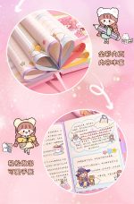 Magic Girl Kawaii Magnetic Buckle Book Girl's Heart-shaped Hand Book with Color Pages - Image 8