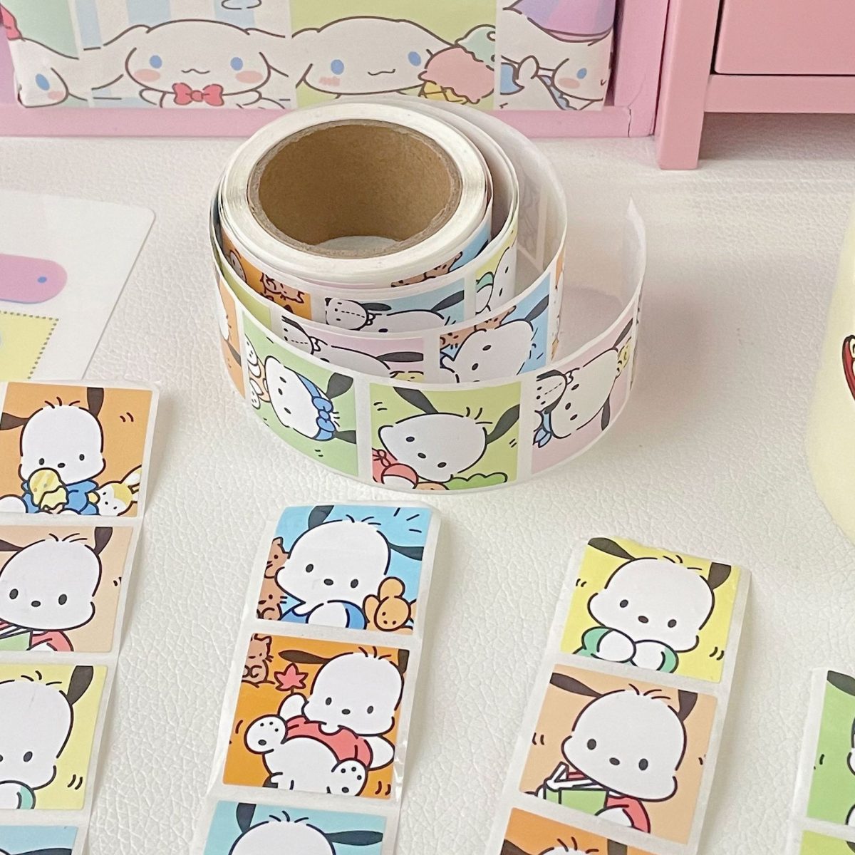 Sanrio Mood Kitty Kuromi Cinnamoroll Pocha Sticker Journal Deco Label Stickers - Image 9