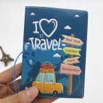 Cute Passport Holder Travel Accessories 3D Print PU Leather Women Men Travel Passport Cover Case