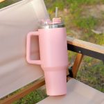 1200ml 40oz Stainless Steel Girly Tumbler with Handle and Lid Summer drinkware Office Travel  Drinking Cup - Image 7