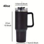 1200ml 40oz Stainless Steel Girly Tumbler with Handle and Lid Summer drinkware Office Travel  Drinking Cup - Image 9