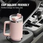 1200ml 40oz Stainless Steel Girly Tumbler with Handle and Lid Summer drinkware Office Travel  Drinking Cup - Image 14