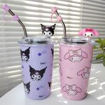 450ml Sanrio Kawaii Sippy Stainless Steel Travel Water Cup - Image 2